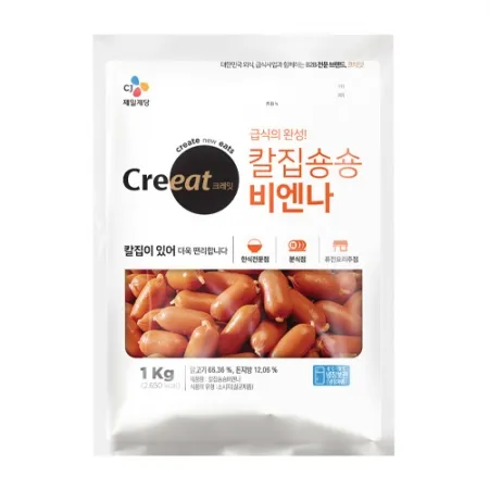 ★제당 초특가★크레잇 칼집숑숑비엔나(1Kg/EA) 이미지