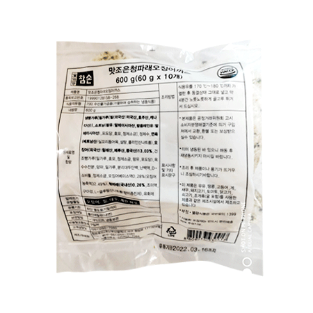 맛조은 청파래오징어까스(60g*10개입 600g/EA)