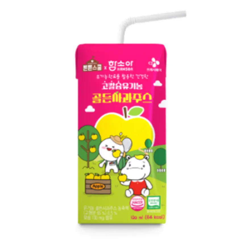 함소아 고칼슘유기농골든사과주스(120ml 120g/EA) 이미지