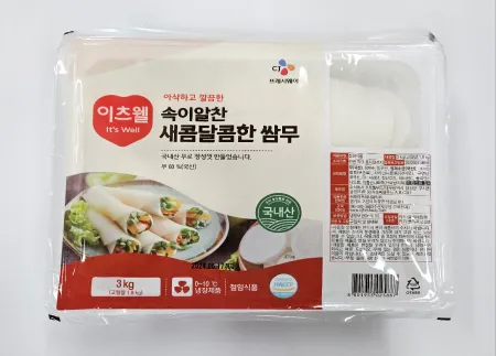 이츠웰 속이알찬쌈무(새콤달콤 3Kg/PAC)  업소용 반찬