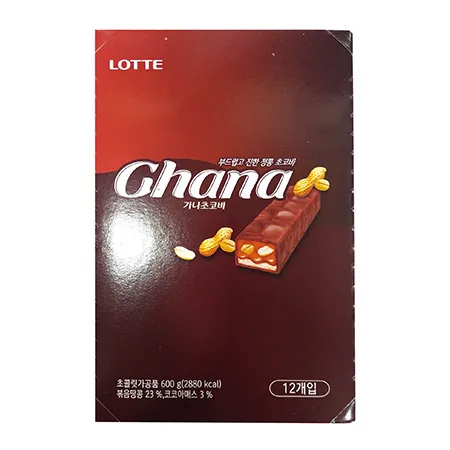 롯데제과 가나초코바(45g*12봉입 540g/EA)