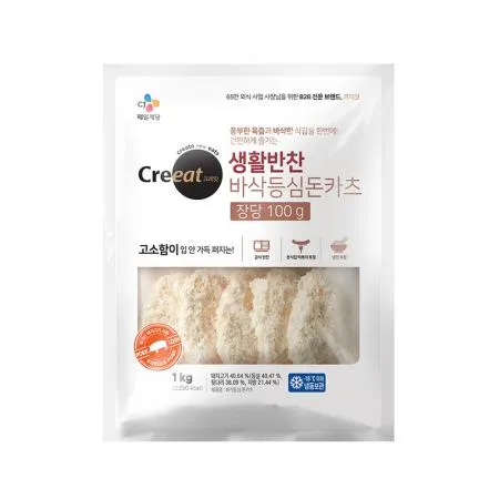 ★제당 초특가★크레잇 생활반찬바삭등심돈카츠(100g*10입 1Kg/EA) 돈까스 등심돈까스