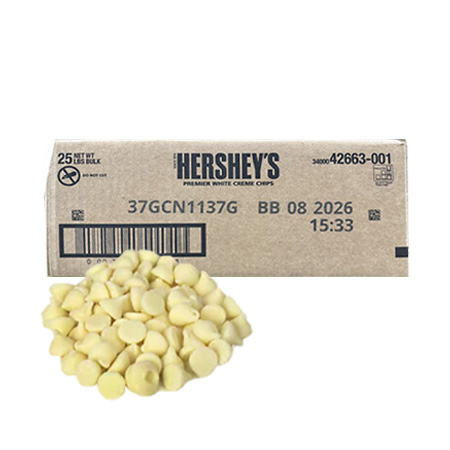 [한정물량] 미성패밀리 화이트 초콜릿칩(벌크 11.34Kg/BOX) 두쫀쿠 사용가능 두바이 쫀득 쿠키 화이트 초콜렛 커버춰