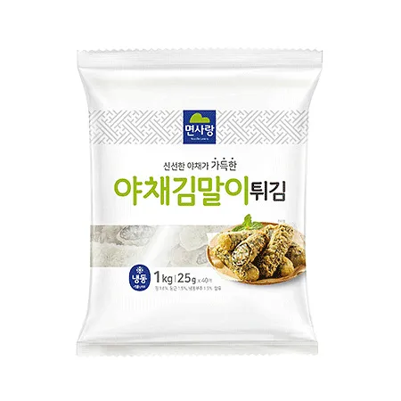 면사랑 야채김말이튀김(25g*40입 1Kg/EA) [원산지: 상세설명참조]