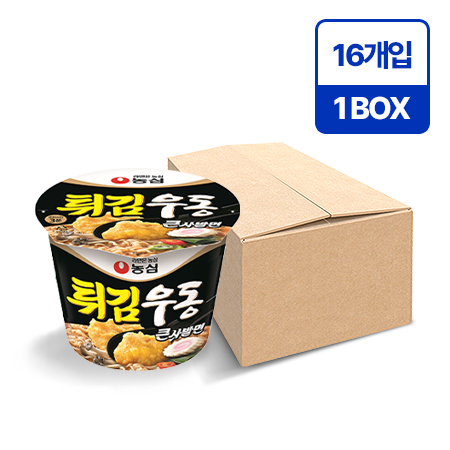 농심 튀김우동(큰사발면 111g*16EA/BOX)