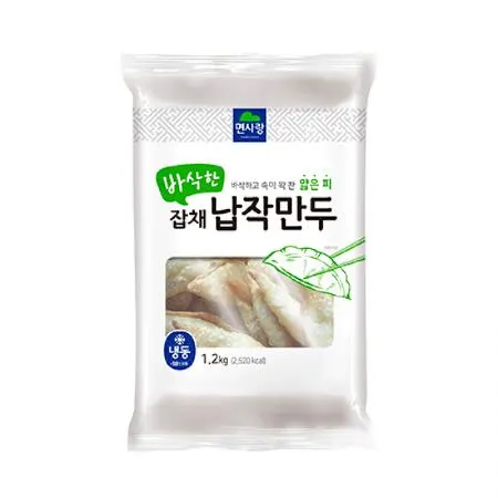 ♥튀김특가♥ 면사랑 바삭한잡채납작만두 1.2KG(야끼만두_얇은피_25g*48-52입/EA)