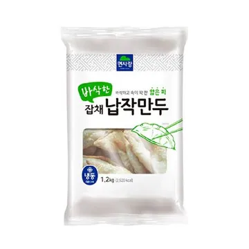♥튀김특가♥ 면사랑 바삭한잡채납작만두 1.2KG(야끼만두_얇은피_25g*48~52입/EA)
