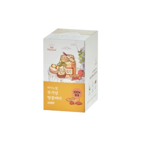 마이노멀 무가당100%땅콩버터(크리미_20g*10입_파우치 200g/EA)