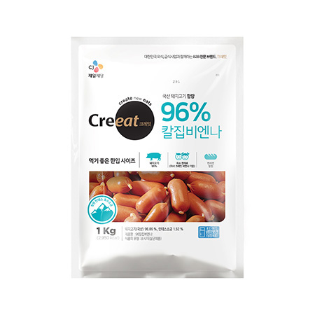 크레잇 96칼집비엔나(1Kg/EA) 소시지 소세지