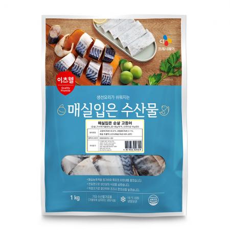 이츠웰 매실입은 간고등어(순살_가시제거율95%_60~80g/토막_13개이상 1Kg/EA)/국내산