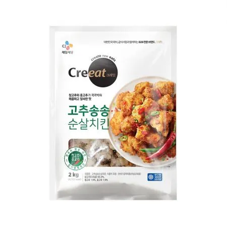 ★제당 초특가★ 크레잇 고추송송 순살 치킨(33±4개 2Kg/EA) 가라아게