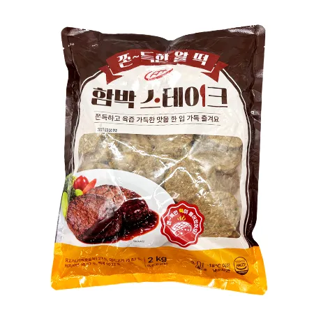 ★초특가★맘모스 떡산적스테이크 쫀득한 알떡 함박스테이크(60±2g*33±2개입 2Kg/EA) 떡갈비 너비아니 함박 이미지