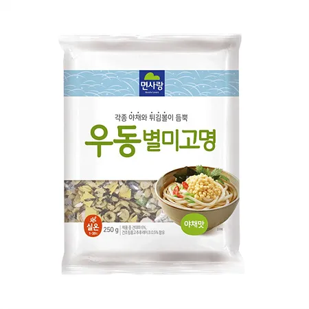 면사랑 우동별미고명(야채맛 250g/EA) [원산지: 상세설명참조]