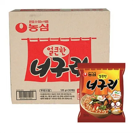 농심 너구리(봉지_얼큰한맛 120g*30EA/BOX) [원산지: 상세설명참조]