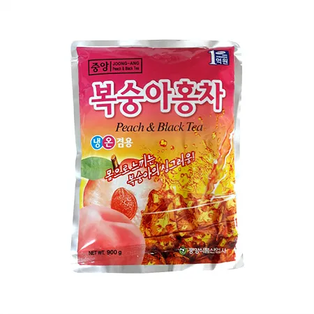 중앙식품산업사 복숭아홍차분말(900g/EA) [원산지: 상세설명참조]