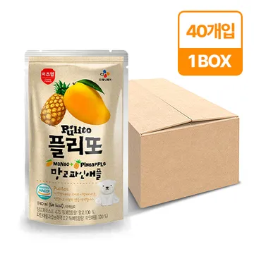 이츠웰 플리또주스(망고파인애플_빨대없음130ml*40EA/BOX)