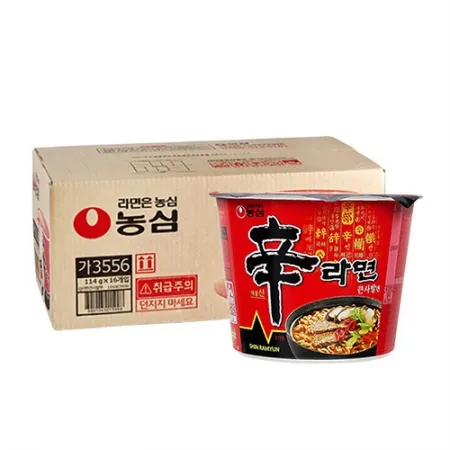 농심 신라면(큰사발면 114g*16EA/BOX) 라면 [원산지: 상세설명참조]