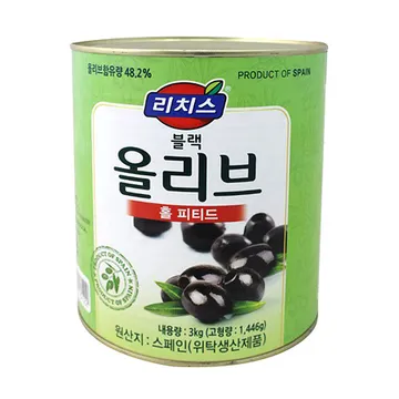 리치스 올리브(블랙_홀_피티드 3Kg/EA) [원산지: 상세설명참조]