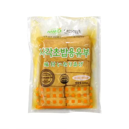 한미식품 조미유부(사각_6*3cm_60입 600g/EA) [원산지: 상세설명참조]