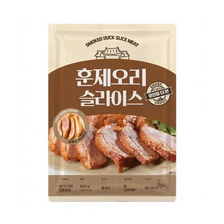 훈제오리 슬라이스 800g 오리훈제 훈제 오리