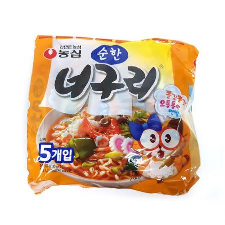 농심 너구리(멀티팩_순한맛_125g*5입 625g/EA) X 8개입 이미지