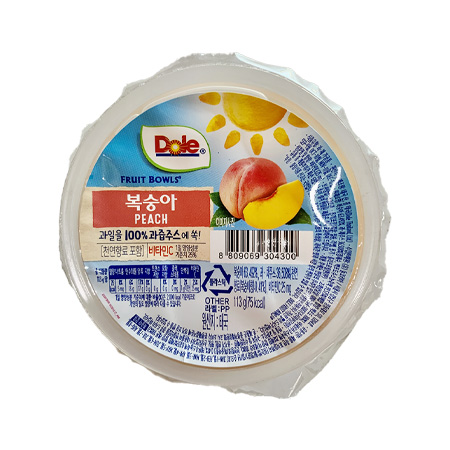 DOLE 후룻컵(복숭아_스푼없음 113g/EA)