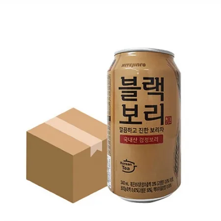 하이트진로음료 블랙보리(캔_340ml 340g/EA)x24 [원산지: 상세설명참조]