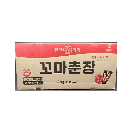 중찬명가 꼬마춘장(6g*500입 3Kg/BOX)