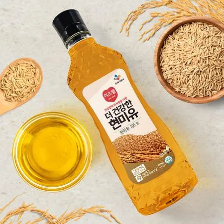 이츠웰 더건강한현미유(500ml 458g/EA) 현미유 식용유 이미지