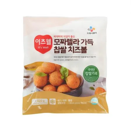 ♥튀김특가♥ 이츠웰 모짜렐라가득_찹쌀_치즈볼( 생지_30g*34개입 1.02Kg/EA)