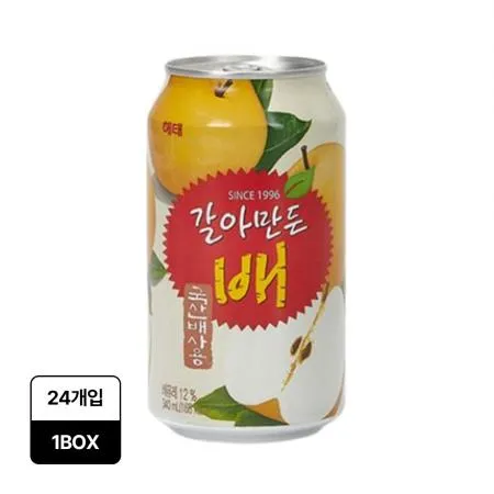 해태음료 갈아만든배(캔_340ml 340g/EA)x24