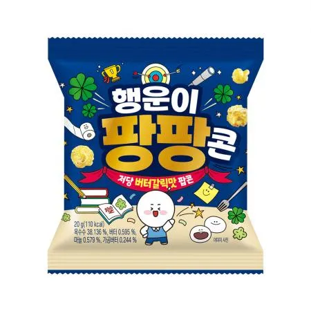 제이앤이 행운이팡팡콘(저당_버터갈릭맛_30개입박스발주필요 20g/EA)