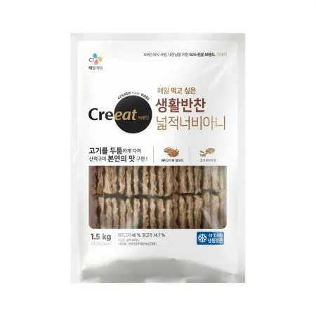 ★제당 초득가★크레잇 생활반찬넓적너비아니(NEW 1.5Kg/EA) 너비아니 떡갈비