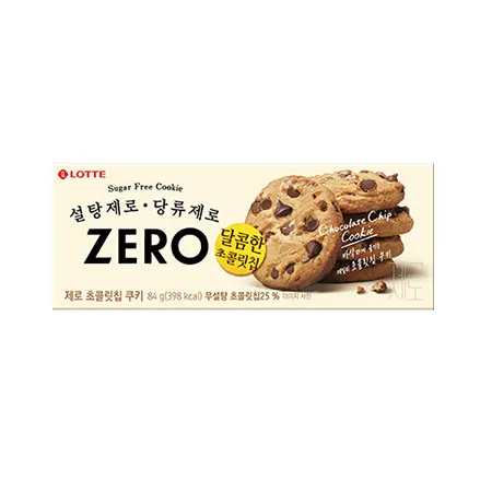 롯데웰푸드 제로초콜릿칩쿠키(84g/EA)