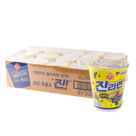오뚜기 진라면(컵_순한맛_15입 65g/EA) 라면 이미지