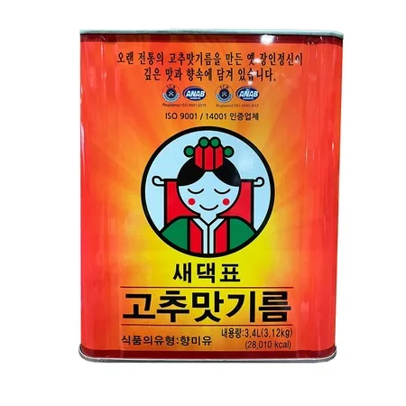 새댁표 고추맛기름(3.4L 3.4Kg/EA)