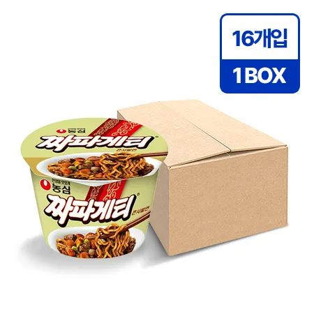 농심 짜파게티(큰사발면 123g*16EA/BOX) 이미지