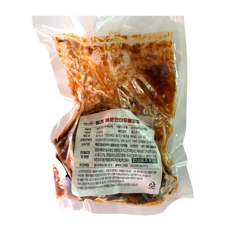 밀츠 매운연탄무뼈닭발(250g/EA) 안주 주점 야식 밀키트 업소용