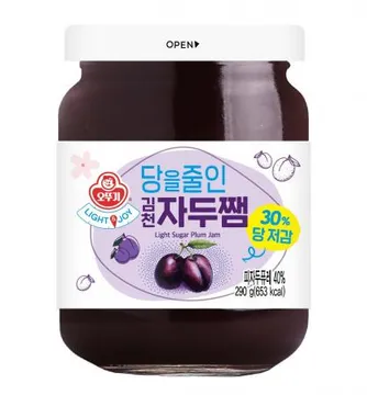 오뚜기_LIGHT&JOY 당을줄인김천자두쨈(병 290g/EA)