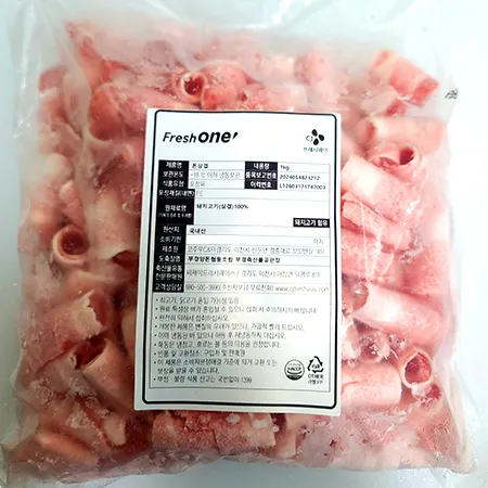 ♥정육특가♥ 프레시원 실속대패삼겹(2mm두께+대패롤말이_실링 구이용 1Kg/EA) 이미지