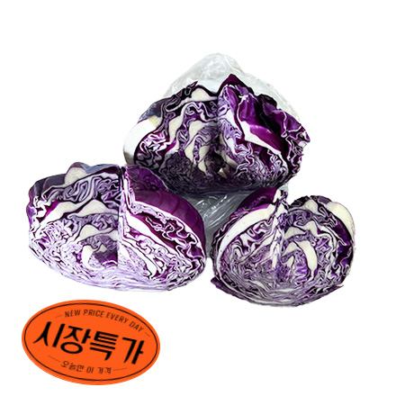 ★매일시장특가★ 적채 (수입산 절단[심제거]) 적양배추