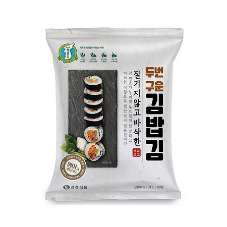 성경지도표 구운김밥김(10매 21g/EA)/국내산 [원산지: 상세설명참조]