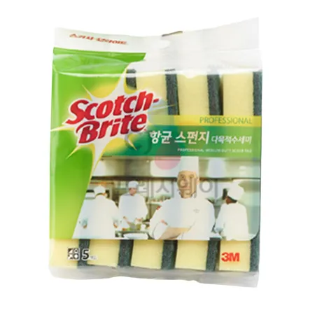 스카치브라이트 양면스폰지수세미(9*15cm_5입 EA)