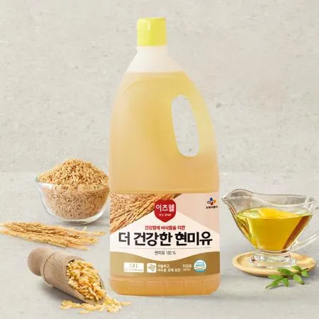 이츠웰 더건강한현미유(1.8L 1.65Kg/EA) 현미유 식용유