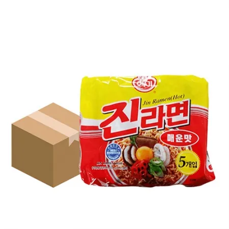 오뚜기 진라면(매운맛_멀티팩_120g*5입 600g/EA) X 8개입 라면 [원산지: 상세설명참조]