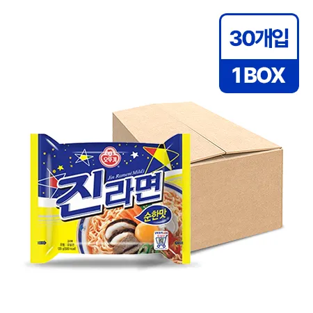 오뚜기 진라면(봉지_순한맛 120g30EA/BOX) 라면