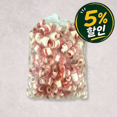 [5%쿠폰] ♥kg당 11,522원♥ 소삼겹양지 (2.5mm 미국산 짬뽕용 돌돌말이, 5Kg/EA)