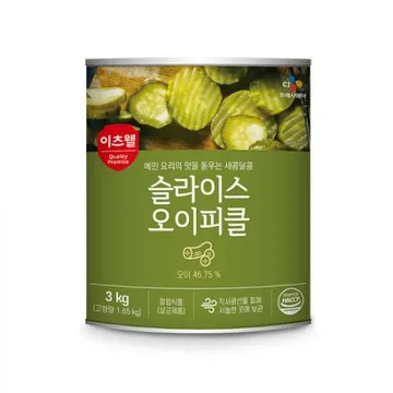 이츠웰 오이피클(캔_슬라이스 3Kg/EA) 업소용 반찬