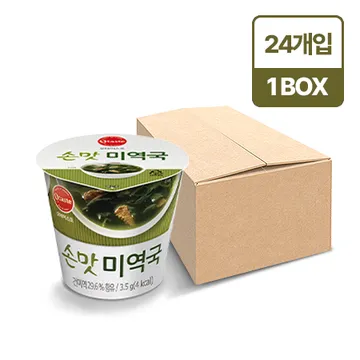 태경농산 미역국(개별포장_3.5g*24입 즉석컵국 84g/BOX)