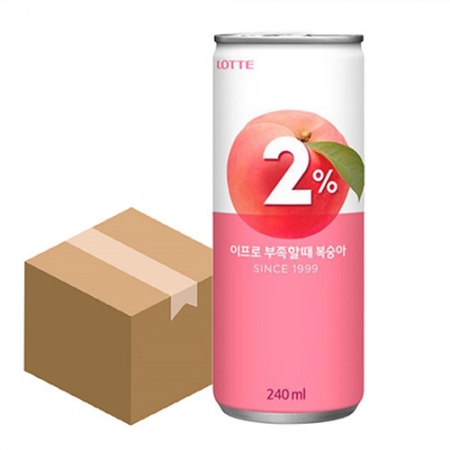 롯데칠성 2%부족할때(250ml_복숭아 250g*30EA/BOX)